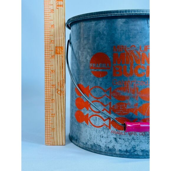 Vintage Frabill Min-O-Life Galvanized Full Floating Bucket Fishing Fisherman - Picture 8 of 10